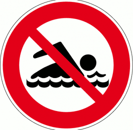 Pictogramme d'interdiction de baignade