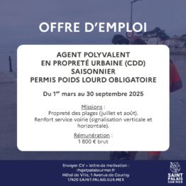 Recrutement saisonnier service propreté